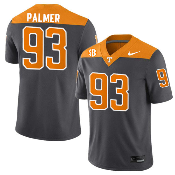 Men #93 Donald Palmer Tennessee Volunteers College Football Jerseys Stitched-Anthracite